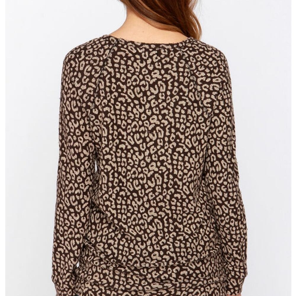 Obey Echo Mountain Leopard Print Lightweight Swea… - image 4